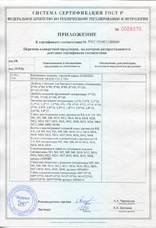Приложение к сертификату соответствия №РОСС CN.МГ11.Н00269-2